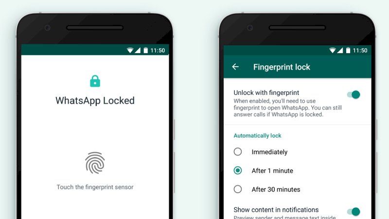 WhatsApp Rilis Fitur Kunci Sidik Jari