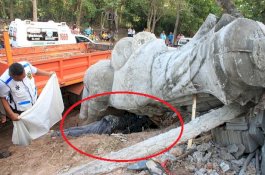 Patung Buddha 'Keberuntungan' Tumbang Saat Diresmikan, Menewaskan Kepala Desa