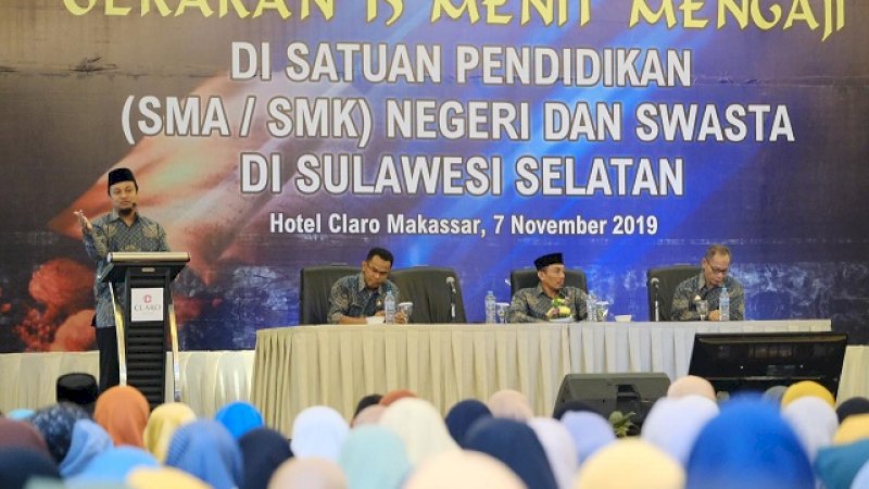 Pemprov Sulsel Dorong Program 15 Menit Mengaji untuk Siswa SMA