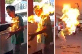 Viral: Video Demonstran Hong Kong Bakar Seorang Pria