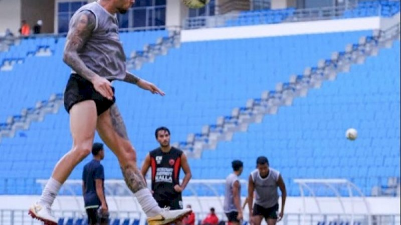 Suasana latihan PSM Makassar jelang laga tunda pekan ke-26 Liga 1 2019 di Stadion Batakan, Balikpapan, Kalimantan Timur, Kamis (14/11/2019) besok.