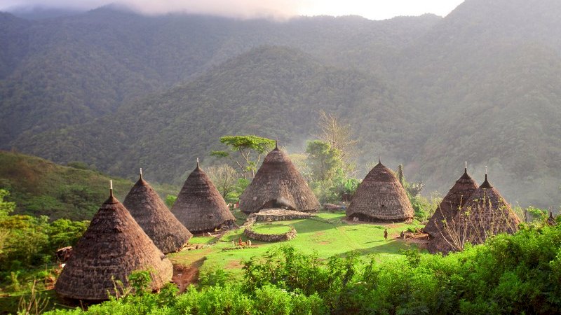 Desa Wae Rebo, Flores, Nusa Tenggara Timur.