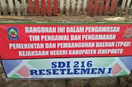 Kejari Keberatan Pasang Spanduk TP4D Rehab Sekolah, Begini Penjelasan Diknas Jeneponto