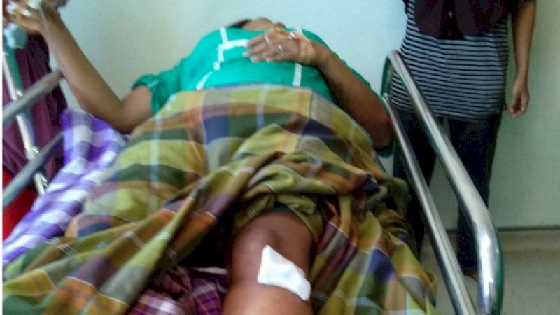 Hamsiah usai ditebas suaminya sendiri, Syarifuddin