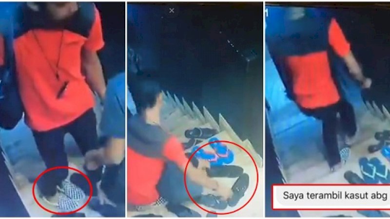 CCTV yang merekam pencuri sepatu