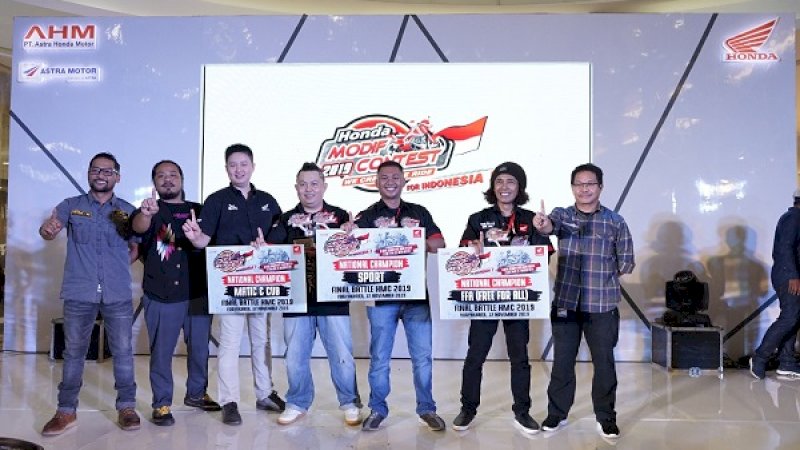 Perwakilan dari Makassar Lutfi Alman Faluti berhasil meraih gelar modifikator terbaik nasional kategori Sport.