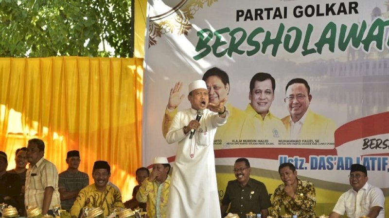 Peringatan HUT Partai Golkar ke-55 se-Sulawesi Selatan, di Kantor DPD II Partai Golkar Luwu Utara, Rabu (20/11/2019).