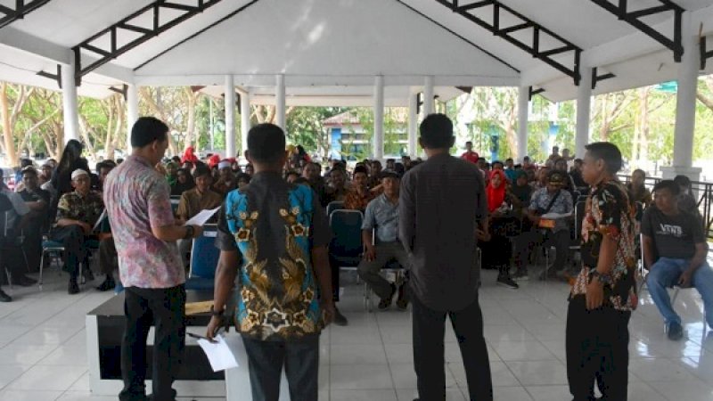 Suasana simulasi pilkades serentak di Sidrap.