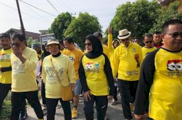 Dihadiri Nurdin Halid, Puluhan Ribu Peserta Jalan Santai HUT Golkar Kuningkan Masamba