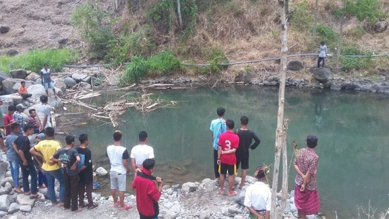 Sungai Batu Doli, tempat ketiga korban tenggelam.