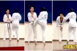 Video Momen Taekwondo Putri Malaysia Pecahkan Biji Pelatihya