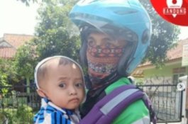 Viral Driver Ojol Kerja Sambil Gendong Anak, Cerita Sebenarnya Bikin Baper