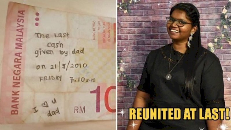 Anne Malar Yesudass dan uang RM10-nya.