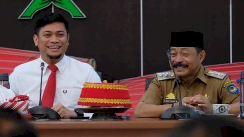 Bupati Gowa Adnan Purichta Ichsan dan Wabup, Abdul Rauf Malaganni Karaeng Kio dalam sebuah kesempatan.