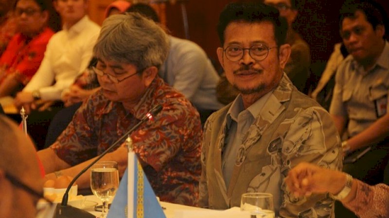 Menteri Pertanian, Syahrul Yasin Limpo &nbsp;pada acara Breakfast Meeting, bersama kepala perwakilan negara-negara &nbsp;sahabat, di hotel Ritz Carlton, Kawasan Mega Kuningan, Jakrta, Kamis (19/12/2019).