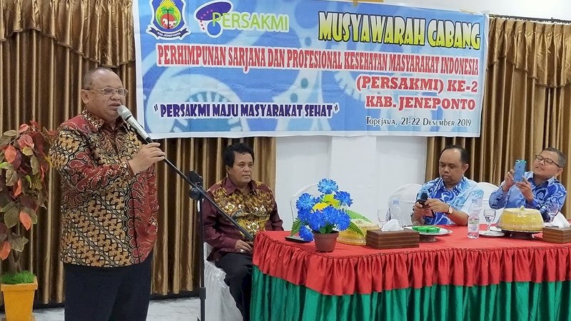 Sekda Jeneponto, Syafruddin Nurdin membuka acara Muscab Persakmi periode 2019-2023.