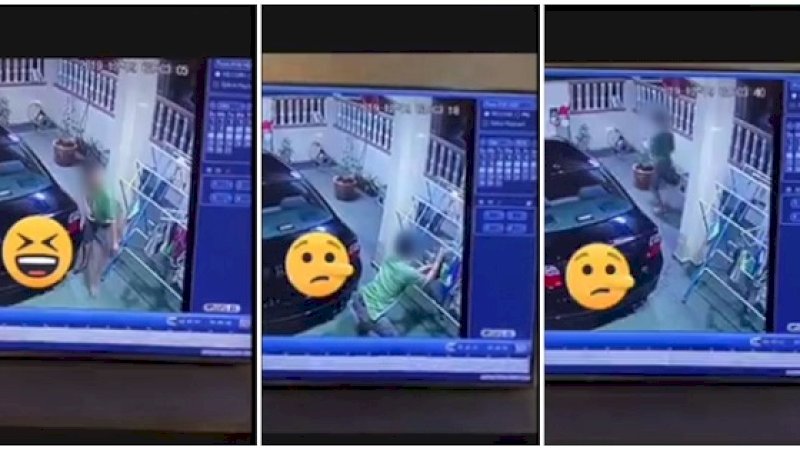 Rekaman CCTV pencuri celana dalam.