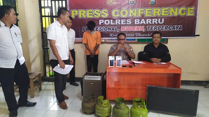 Polres Barru Ringkus Dua Buruh Spesialis Pencuri Rumah Kosong