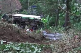 Jatuh ke Jurang, Truk Pengangkut Susu Ini Dianggap Melanggar Jalur Pula