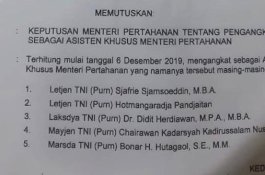 Eks Komandan Tim Mawar Ditunjuk Jadi Pembisik Menhan Prabowo Subianto
