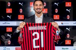 Zlatan Ibrahimovic Pakai Nomor 21 di AC Milan