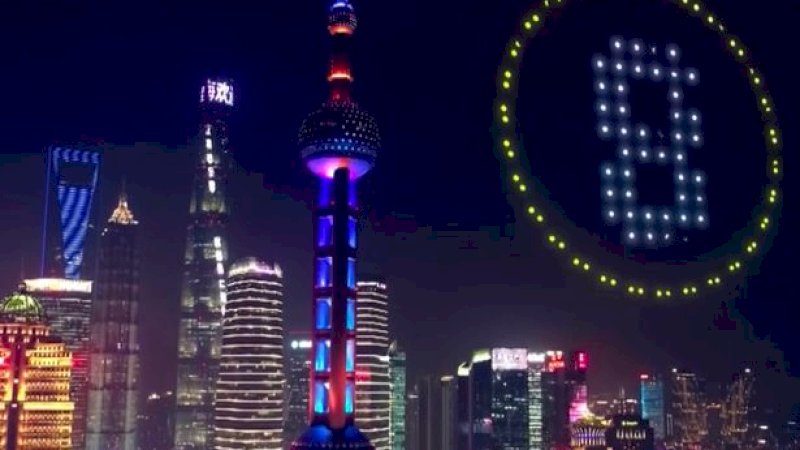 Atraksi Drone Tahun Baru di China Dituduh Palsu