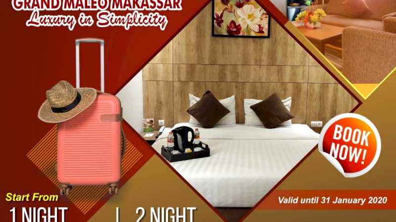 Promo Januari, Hotel Grand Maleo Makassar Beri Diskon Menarik