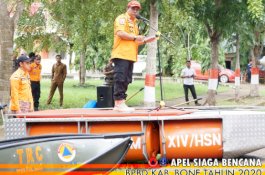 Tanggap Bencana, Bupati Bone Pimpin Apel Siaga