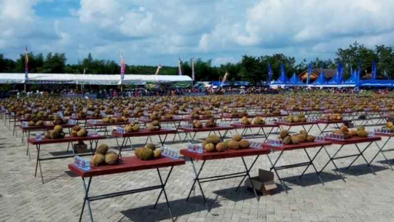 Durian yang disiapkan untuk warga Kalsel, Sabtu (18/1/2020).