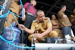 Wagub Sulsel Uji Coba Teknologi Desalinasi dengan Metode PVRO