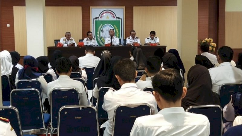Seratus lima puluh satu ASN di Parepare dikumpulkan di ruang data Balai Kota Parepare, Kamis pagi (23/1/2020).