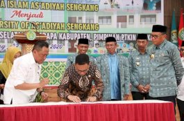 Bupati Bantaeng Ikut Jadi Saksi Transformasi IAI Sengkang Jadi Universitas