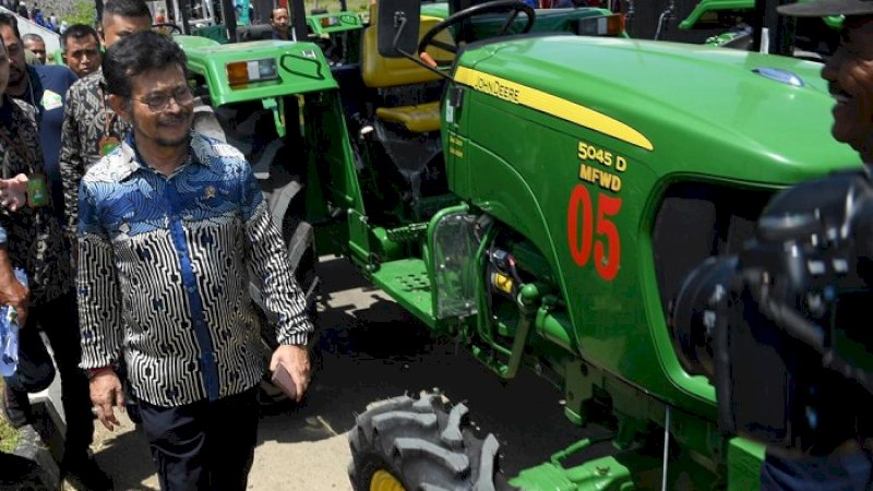 Menteri Pertanian Syahrul Yasin Limpo di Makassar, Sabtu (25/1/2020).