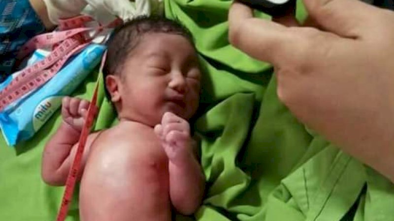 Bayi yang ditemukan di Corawali, Bone.