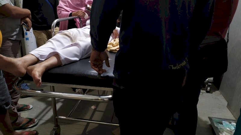 Korban begal payudara dirawat di IGD RSUD Barru.
