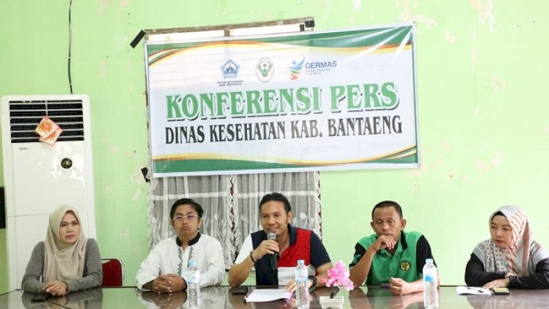 Konferensi pers Kadis Kesehatan Bantaeng, dr Andi Ihsan