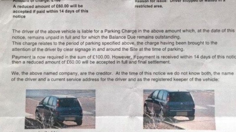 Surat denda karena berhenti untuk bersin.