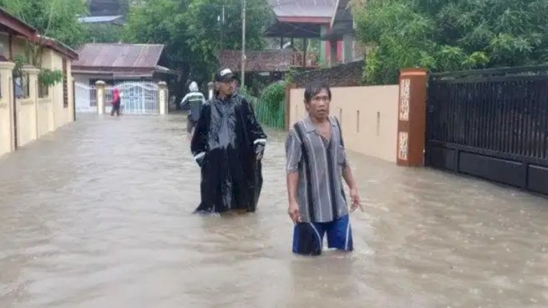 Ilustrasi banjir di kota Parepare. Int.