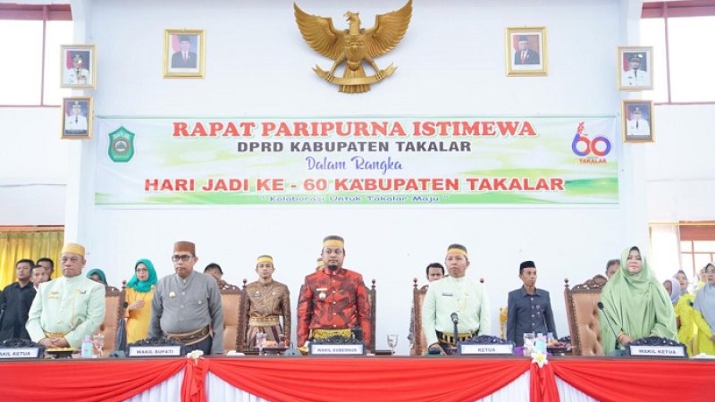 Wagub Sulsel, Andi Sudirman Sulaiman menghadiri peringatan hari jadi ke-60 Takalar, Senin (10/2/2020).