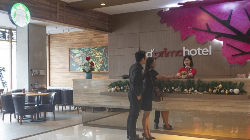 Lobi d'primahotel Makassar.