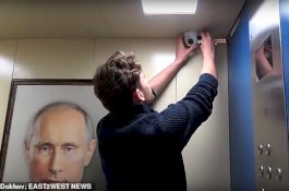 Prankster Pasang Foto Vladimir Putin di Lift, Reaksi Warga Mengejutkan