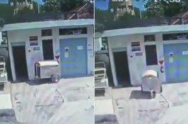 Bikin Merinding, Siang-siang Gerobak Sampah Dekat Ruang Jenazah Jalan Sendiri