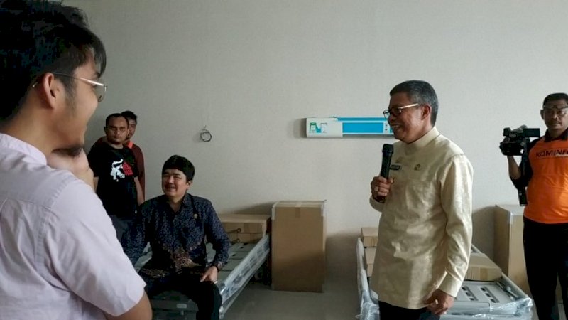 Wali Kota Parepare, HM Taufan Pawe memaparkan progres pembangunan Rumah Sakit Regional Hasri Ainun Habibie kepada rombongan Komisi E DPRD Sulsel, Jumat (14/2/2020). 
