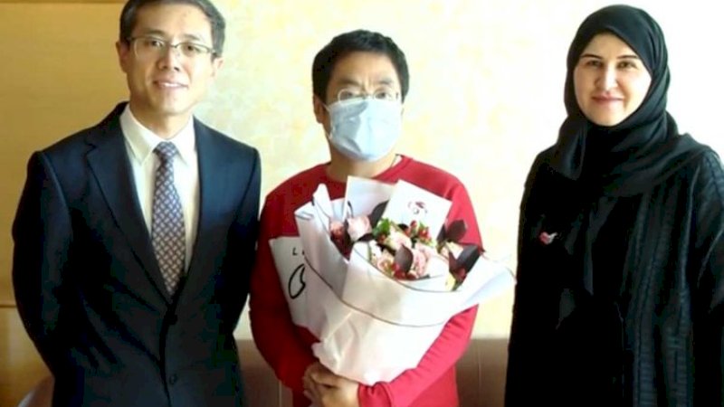 Sembuh dari Virus Corona, Pasien Asal China Dapat Hadiah Karangan Bunga&nbsp;