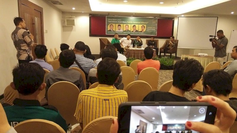 DPW PPP Sulsel menggelar diskusi bertajuk "Membaca Arah Baru Politik Generasi Milenial". Bagian dari peringatan hari lahir PPP.