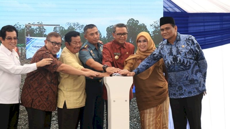 Groundbreaking pembangunan galangan kapal di Barru, Kamis (20/2/2020).