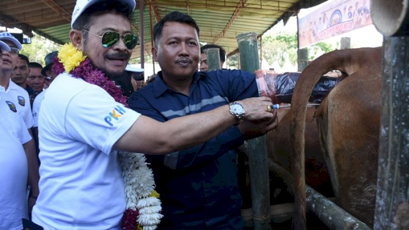 Menteri Pertanian Syahrul Yasin Limpo di Serdang Bedagai.