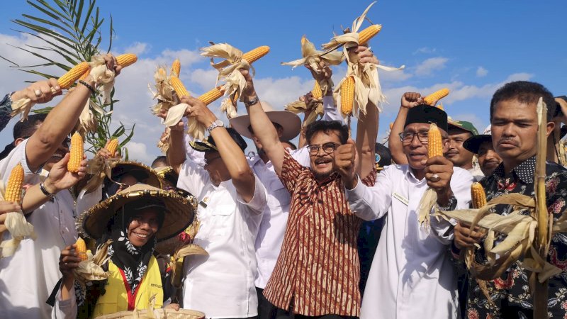 Panen Jagung di Bireuen, Mentan Syahrul Ajak Optimalkan Lahan dan Lawan Narkoba