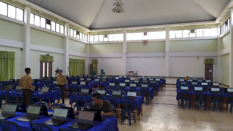 Ruang ujian SKD di Barru.