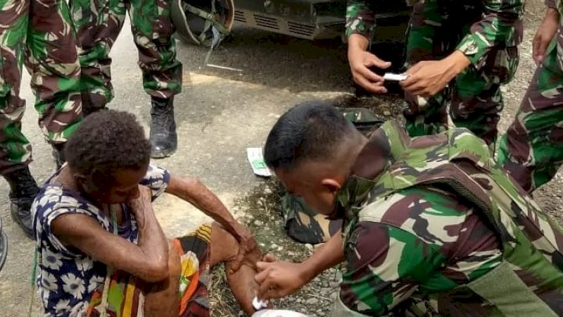 ILUSTRASI: Aktivitas TNI di Kabupaten Keerom, Papua.